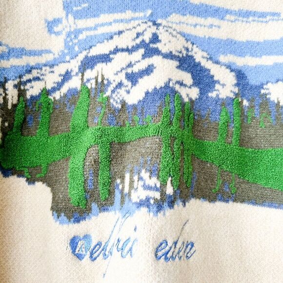 Cabincore Aelfric Eden Oil Painting Mountain Sweater electric grandpa - Picture 4 of 8